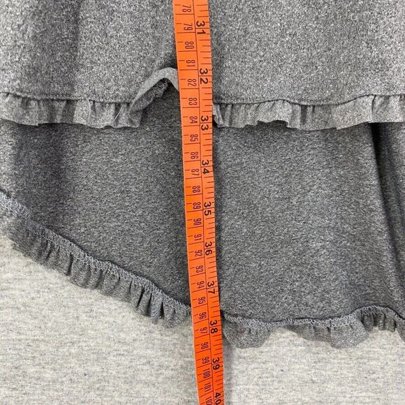 Ninexis Dress Womens Medium Gray Ragland Short Sleeve Ruffled Asymmetrical Hem - Picture 12 of 14